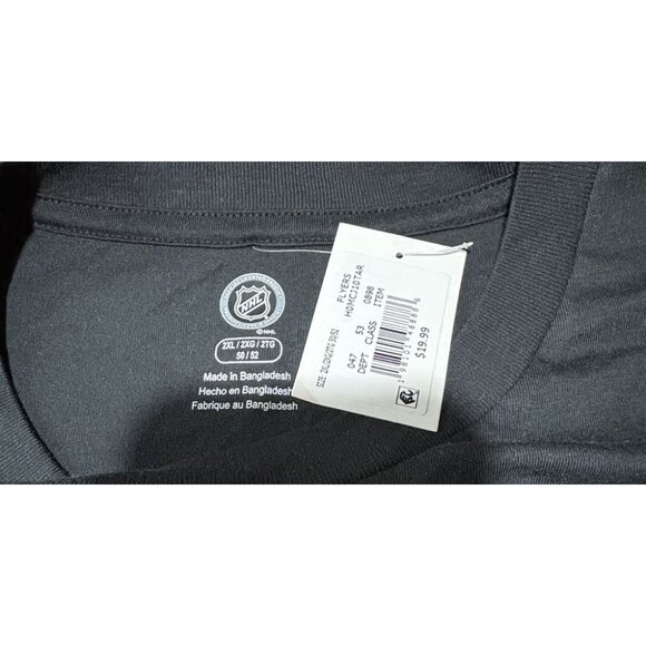 NHL Philadelphia Flyers Logo T Shirt 2XLarge Black NHL Mens New NWT - Picture 2 of 5